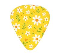 Daisy Floral 12 Pack Guitar Picks With 3 Thicknesses And Storage Box, Abs Plectrums For Electric Bass Guitar Players