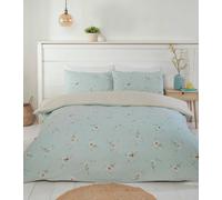 Daisy Floral Duvet Cover Set - Duck Egg / King