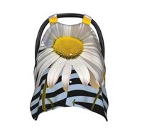 Daisy Flower Baby Car Seat Canopy Cover, Multi Use Breathable Nursing Breastfeeding Covers for Mom Soft Stroller Sun Shade Newborn Shower Gift