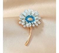 Daisy Flower Brooch Pin for Women,Hand Painted Enamel Floral Lapel Accessory,Elegant Coat Jacket Corsage Jewelry,Cute Spring Outfit Decoration Badge,Minimalist Artistic Boho Chic Gift for Her