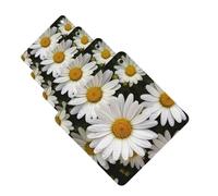 Daisy Flower Car Air Freshener Cards for Women Men 4 Pack Cute Car Accessories Long Lasting Scent Car Diffuser Hanging Auto Aromatherapy Tablets Car Fresheners Gifts