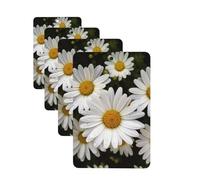 Daisy Flower Car Air Freshener Cards for Women Men 4 Pack Cute Car Accessories Long Lasting Scent Car Diffuser Hanging Auto Aromatherapy Tablets Car Fresheners Gifts