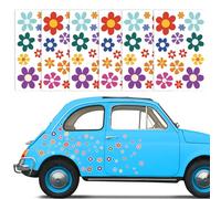 Daisy Flower Car Stickers, 6 Sheets Car Decoration Stickers Colorful Daisy Cars Stickers Daisy Stickers Flower Car Decoration Cars Body Decals(Colorful)
