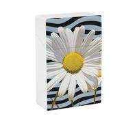 Daisy Flower Cigarette Case 85mm King Size, Crushproof Plastic Cigarette Box Holder for Men Women Cigar Protective Cover Waterproof Cigarettes Holder 20 Capacity
