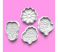 Daisy Flower Cookie Cutter Set Floral Cookie Cutters for Baking, Spring, Mother’s Day, Garden Party, Baby Shower Biscuits and Fondant