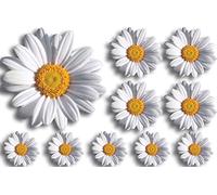 Daisy-Flower-Decals-Car-Stickers-Graphics-Nursery-Wall-Window-Decorations-Art(10 Pack)