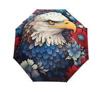 Daisy Flower Eagles Birds Umbrella Automatic Folding Men Women Travel Umbrellas Auto Open Close Sun Blocking Windproof