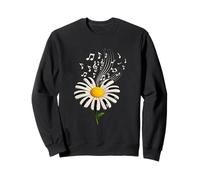 Daisy Flower Music Note Treble Clef Teacher Musicians Floral Sweatshirt