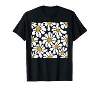 Daisy Flower Pattern Boho Botanical Cottagecore Nature Art T-Shirt