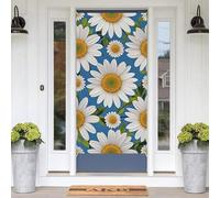 Daisy Flower Pattern Door Banners for Front Doors, Spring Summer Decorative Door Cover Welcome Porch Banner Decoration Hanging Wall Background for Party Supplies Indoor Outdoor Home Decor