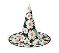 Daisy Flower Pattern print Halloween hat, set of 1, fit for family themed parties, yard decorations, carnival parties