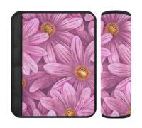 Daisy Flower Pink 2 pcs Seatbelt Cover More Comfort Driving for Most Cars Protector para cinturón de carro