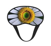 Daisy Flower Print Sleep Mask for Side Sleepers Cup-Shaped Blackout Eye Mask Shades Cover for Men and Women