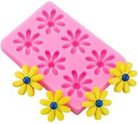 Daisy Flower Silicone Molds Chrysanthemum Silicone Small Flower Shapes Fondant Cake Chocolate Molds Polymer Clay Resin Mold for Cake Decoration Candy DIY Craft Ice Cube Soap Wax Making(ZS081)