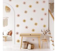 Daisy Flower Wall Decals Peel Stick Nursery Decor for Girls Room, Bedroom, Living Room Removable Stickers
