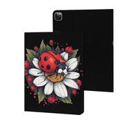 Daisy Flower with Ladybug Insect Tablet Case Compatible with iPad Pro 2020/2021/2022 (12.9in) Protective Case Cover Tablet Stand Cover