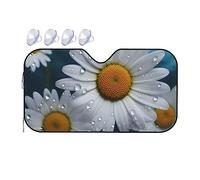 Daisy Flowers Car Windshield Sun Shade Foldable Car Front Window Sunshade for Sun, Heat and UV Rays, Auto Sun Blocker Visor Protector for Cars, SUVs Medium