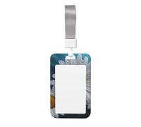 Daisy Flowers ID Badge Holders with Lanyard Vertical Plastic Card Case with Clear Window Waterproof ID Card Protector Work Badge Sleeve for Nurses Teachers Office