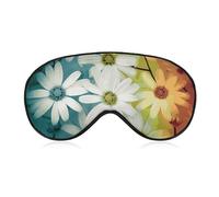 Daisy Flowers in Different Featured Framed Sleep Mask for Women Men Side Sleeper Eye Cover with Adjustable Strap Soft Breathable Blackout Mask Slip-Free Deep Sleeping Travel Essentials