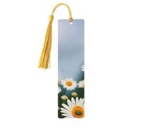 Daisy Flowers Print Wooden Bookmarks Beautiful Notebook Accessories for Men Women Book Lovers