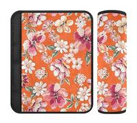 Daisy Flowers Toddler Seat Cushion Belt Pad for Boys Girls Comfort Seat Shoulder Pads for Kids 2 Pieces 10 * 7.7in