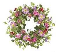 Daisy Garden Decoration, 35CM Eucalyptus Wreath, Artificial Eucalyptus Leaves And Vines, Door Hanging Ornament