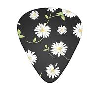 Daisy Guitar Plectrums 12 Pieces Set - Comfortable In The Hand With Smooth Edges Three Thicknesses To Match