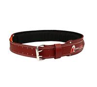 Daisy Leather Tool Belt Builder Belt 2.5'' Inches with Back Support of High-Density Foam, Premium Grain Leather X-Large 32-Inch to 48-Inch (Cherry)