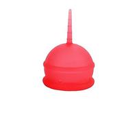 Daisy Low Cervix Menstrual Cup, Size Large, Red