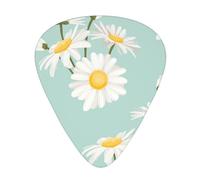 Daisy Lush Flower Floral,12 Pcs Guitar Pick,3 Different Thickness Plectrums for Acoustic Guitar Bass Ukulele (0.46mm 0.96mm 0.71mm)