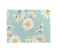 Daisy Lush Flower Floral,500 Pieces Puzzles for Adults-Wooden Jigsaw Puzzle for Adults Elderly