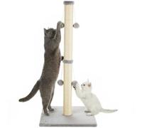 Daisy & Max Cat Scratching Post 86Cm, Tall Sisal Cat Scratcher With Plush Sturdy Base & Hanging Toys, Durable Cat Toys