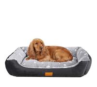Daisy & Max Extra Large Dog Bed Washable (89×64cm), Soft Plush Pet Bed Raised Sides & Non-Slip Base, Rectangle Small Medium Large Dogs, Ideal for Labrador, Golden Retriever, German bed cushions