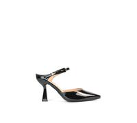 'Daisy-May' Stiletto High Heel Slip On Pointed Toe Court Shoes XY London True Black 8
