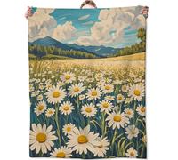 Daisy Meadow Throw Blanket Lightweight Blanket Anti Pilling Throws For Sofa Couch Bed 150x200cm
