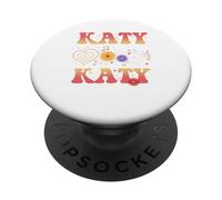 Daisy Music Katy First Name I Love Katy Groovy 80's Vintage PopSockets Adhesive PopGrip