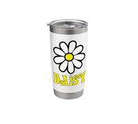 Daisy Name White 60's 70s Retro Vintage Stainless Steel Insulated Tumbler