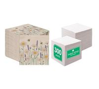 Daisy Napkins 100pk & White Napkins 300pk Dual Pack Disposable Floral Bundle