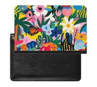 Daisy Palm Trees Flowers Tropical Plants Passport Holder Cover Wallet Slim Passport Protector Card Holder Travel Accessories