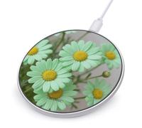 Daisy Pastel Green Round Fast Wireless Charging Pad