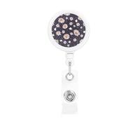 Daisy Pattern, Retractable Badge Holder,Badge Reels Holder with ID Clip Alligator Clip
