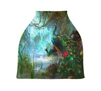 Daisy Peacock Feather Stretchy Baby Car Seat Cover,Canopy Nursing Covers,Soft Breathable Windproof Scarf Changepad for Winter Infant Breastfeeding Boys