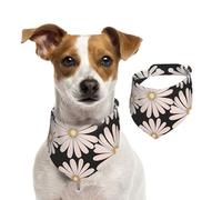 Daisy Pet Scarf Dog Bandanas Spring Summer Soft Cotton Puppy Scarfs Adjustable Accessories for Small Medium Large Girl Boy Pup Small