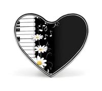 Daisy Piano Keys Music Notes Badge Heart Shape Cute Brooch Pins Button Badges for Backpack Jackets Hats Decor
