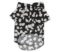 DAISY PRINT DOG SHIRT BREATHABLE COTTON PET T-SHIRT SMALL CATS DOGS SUMMER (L)