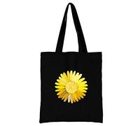 Daisy Printed Canvas reusable grocery bags, Foldable Casual Travel HandBag, Shoulder Beach Tote Bags, Shopper bag eco friendly super strong washable Storage bags Shopping bag Canvas bag for Women