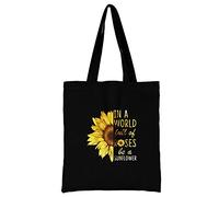 Daisy Printed Canvas reusable grocery bags, Foldable Casual Travel HandBag, Shoulder Beach Tote Bags, Shopper bag eco friendly super strong washable Storage bags Shopping bag Canvas bag for Women