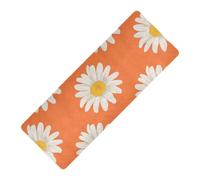 Daisy printed yoga matt Thick 1 mm for home gym non slip, with yoga mat storage tapete para ejercicio 71x26 inches