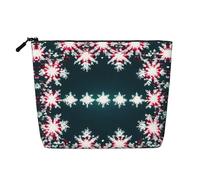 Daisy Purple Flowers Printed Reusable Cosmetic Bag – Travel Toiletry Organizer, Zipper Pouch for Makeup Accessories, Merry Christmas, One Size