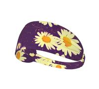 Daisy Purple Flowers Sports Headband For Men Women Tennis Sweat Band For Workout Sports Headbands Elastic For Running